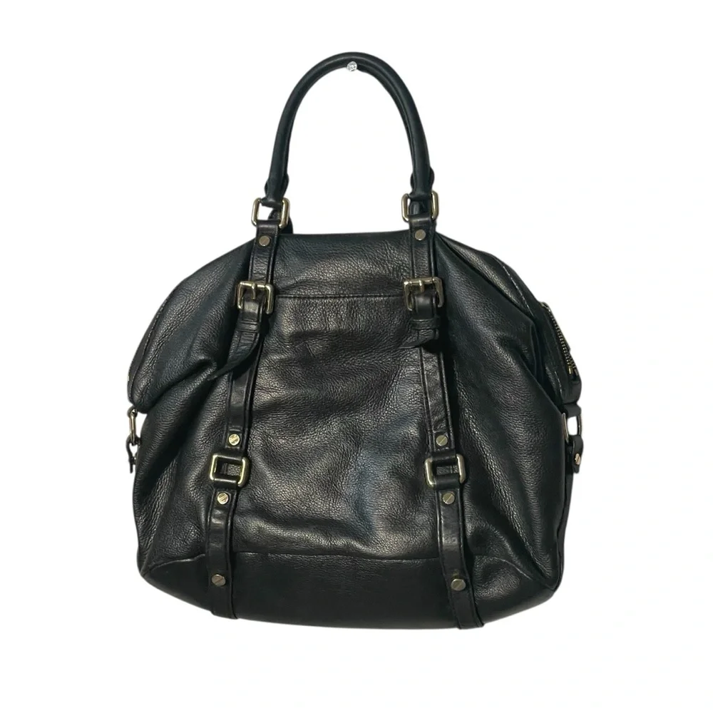 Michael Kors Bedford Legacy Black Leather Satchel Bag